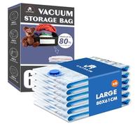 CaptainFive Bolsas de Almacenaje al Vacio 6 Piezas 6L (6 * 80x61cm), Bolsas de Vacio Ropa, Bolsas para Guardar Ropa, Ropa de Cama, Edredones, Almohadas, Mantas, Ahorro Espacio