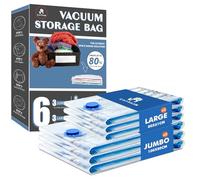 CaptainFive Bolsas Vacio Ropa 6 Piezas 3XL + 3L, Bolsas de Almacenaje al Vacio, Bolsas para Guardar Ropa, Ropa de Cama, Edredones, Almohadas, Mantas, Ahorro Espacio