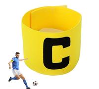 Captain's Armband Soccer - Stretchable Fabric Leader Band, Breathable Athletic Sleeve Strap, Lightweight Secure Fit Captain Identifier | for Game Day, Club Competitions, Coaching Drills, Match Warmups