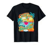 Captain's Cocktail Club Schooner Bar Tropical Crucero Diseño Camiseta