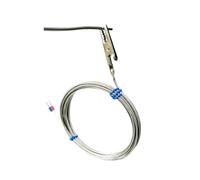 Capteur de température Sensor termopar tipo K con pinza de cocodrilo, 0-600 °C, sonda de abrazadera, cable de 5 m, herramienta industrial for climatización de alta temperatura.(4m)