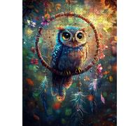 Captura De BúHos De La Red De SueñOs Puzzle 3000 Piezas, Rompecabezas Adultos Puzzle, Desafiante Puzzles de Juego de, Entretenimiento Educativo para Toda la Familia, para Regalo Decoración BXHZW7-82