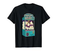 Captura De La Noche Espeluznante Diversión Fantasmal Halloween Juegos De Arcade Camiseta gráfica económica, Hombre, Negro, M