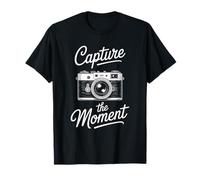 Captura el momento Cámara Fotografía Arte Vintage Retro Vida Camiseta