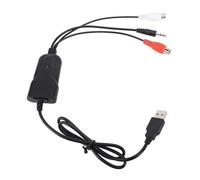 Capturador de sonido USB, convertidor de casete a MP3, grabador de audio con software de edición, conectividad versátil, bajo consumo de energía, con interfaz AV y de 3,5 mm.