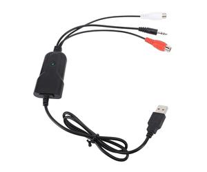 Capturador de sonido USB, convertidor de casete a MP3, grabador de audio con software de edición, conectividad versátil, bajo consumo de energía, con interfaz AV y de 3,5 mm.