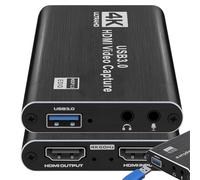 Capturadora Video. HDMI 4K Loop-out 1080P 60FPS/2K 30FPS. USB 3.0 de Alta Velocidad. Capturadora Switch/PS5/cámara/PC/OBS. De hdmi a USB 3.0. ALBURANⓇ