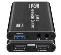 Capturadora Video HDMI, Placa de Captura 1080p60, Loop-out 4K60, Streaming | Capturadora de Video HDMI a USB 3.0, Capture Card, Captura y Retransmite, Monitoriza mientras Juegas, Compacta, Fácil de Usar