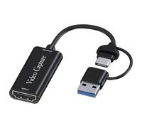 Capturadora Video USB-A/USB-C 3.0 a HDMI de MMOBIEL - 60FPS MAX 4K In 1080p out - Adaptador HDMI a USB, Transmisión en Vivo de Transmisión de Vídeo - para PS5, PS4, Xbox, Switch, OBS, PC etc.
