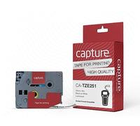 Capture 24mm x 8m Black on White Tape, TZE251