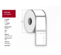 Capture Etiquetas 148 x 210mm Núcleo 76mm Blanca Permanente DT 750 Etiquetas por Rollo 6 Rollos por Caja