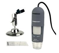 Capture sus descubrimientos con el microscopio digital portátil Deluxe 44302-C de Celestron, gris