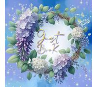 Capture the moment with this elegant guest book featuring a purple and white floral garland on a blue to purple background. Measuring 8.5 x 8.5 inches ... heartfelt messages, names, dates, and quotes.