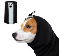 Capucha calmante para perro, sin solapa, orejeras a prueba de sonido, cancelación de ruido, fuegos artificiales que reducen la ansiedad (negro, S)