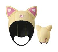 Capucha De Buceo Cat Ear - Gorra Térmica De Neopreno | Lindo Gorro De Natación De Dibujos Animados Con Ajuste Ajustable | Gorro Impermeable Con Protector Solar Caliente Para S