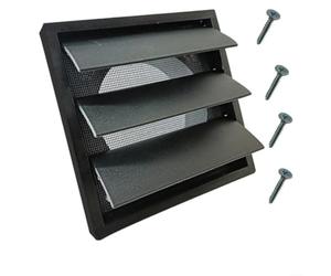 Capucha de escape de plástico PP con solapa accionada por gravedad para secadora y ventilación de rango, cubierta de ventilación de pared anticorriente para cocina y baño, 140 x 140 mm (100 mm)