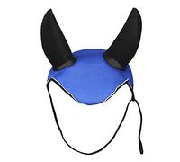 Capucha de ganchillo azul profundo con cómodas orejas de licra, velo con cancelación de ruido, alta densidad, ropa deportiva de caballo para jinetes competitivos