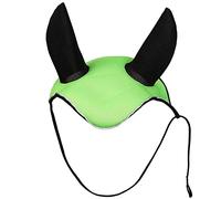 Capucha de ganchillo verde profundo con cómodas orejas de licra, velo con cancelación de ruido, alta densidad, ropa deportiva para caballos para jinetes competitivos