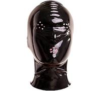 Capucha De Látex Capucha De Bondage Unisex Con Apertura Perforada Para Boca Y Ojos Con Máscara De Deadpool En La Fosa Nasal,Transparente,Medio