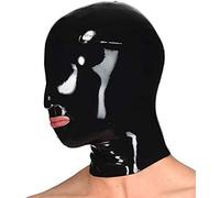 Capucha De Látex Capucha De Fiesta Boca Abierta Y Fosa Nasal Con Cremallera Máscara De Látex De 0,6 Mm,0,6 Mm,extragrande