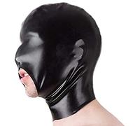 Capucha De Látex Capucha De Goma De Cubierta Completa Con Barbilla Abierta Y Máscara De Látex De Fosa Nasal,0,4 Mm,Grande