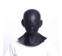 Capucha de látex con tapa completa y cremallera trasera máscara de goma para Halloween fiesta y escenario 1.0mm BD41 (talla única), color negro