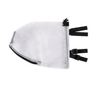 Capucha de Malla para Perros - Acceso con Cremallera en la, Bozal de Red Transpirable de Nailon de 31x20 cm, Protector de Cabeza Ligero a Prueba de Arañazos, Protector de Orejas de Tela Ventilada