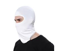 Capucha de pasamontañas de poliéster elástico para caza y esquí, transpirable para hombres y mujeres, azul (blanco arroz)