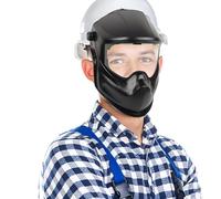 Capucha de soldadura, bloqueador de deslumbramiento facial de soldador, protección UV completa, a prueba de polvo, cubierta de soldadura de visualización grande para tuberías de corte ARC, MIG