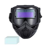 Capucha de soldadura de oscurecimiento automático, capucha protectora de soldadura con 3 luces ajustables, casco de soldador de doble capa, para soldadura industrial, construcción, industria