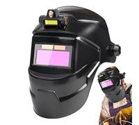 Capucha De Soldadura De Visualización Grande: Casco De Soldadura Con Oscurecimiento Automático De Alta Definición, Escudo Protector Alimentado Por Batería Solar Y De, Construcción De Pc,