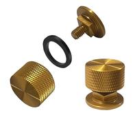 Capucha de soldadura mejorada (Pipeliner) Cierres para casco de aluminio (dorado)