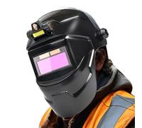 Capucha de soldadura solar - casco ajustable con ventana de observación ancha, escudo de seguridad protectora de oscurecimiento automático | Combinación de soldadura cómoda con una construcción