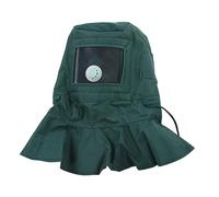 Capucha para Chorro de Arena, Pantalla de PC de Alta Visibilidad Diseño de Válvula de Salida de Gas Capucha de Chal Cordón Ajustable Respirable Máscara para Chorro de Arena