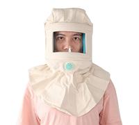 Capucha para Chorro de, Protector Facial Industrial Válvula de Respiración Desmontable Casco de Seguridad Incorporado Cómodo para Chorro de
