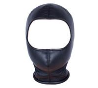 Capucha SM Máscara de cuero con boca Bondage Capucha Cremallera Restricción en la cama Fetiche Esclavo Juego de rol Juguete para mascotas Pareja Juguete sexual(M-weiblich)