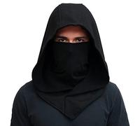 Capucha y máscara de Assassin, pasamontañas de Lana, Adaptable, Casual, REN Faire, Cosplay, Disfraz Larp, Carbón Vegetal, Talla única