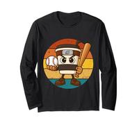 Capuchino Asesino Béisbol Lindo Italiano Brainrot Meme Kid Manga Larga