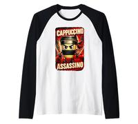 Capuchino Asesino Italiano Brainrot Meme Japonés Ninja Camiseta Manga Raglan