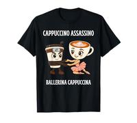 Capuchino Assassino & Bailarina Divertido Italiano Brainrot Meme Camiseta