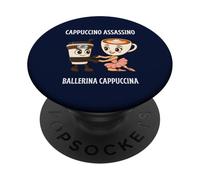 Capuchino Assassino & Bailarina Divertido Italiano Brainrot Meme PopSockets PopGrip Adhesivo