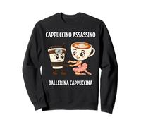 Capuchino Assassino & Bailarina Divertido Italiano Brainrot Meme Sudadera