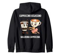Capuchino Assassino & Bailarina Divertido Italiano Brainrot Meme Sudadera con Capucha