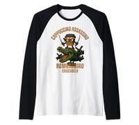 Capuchino Assassino Bombardiro Crocodilo Italiano Brainrot Camiseta Manga Raglan