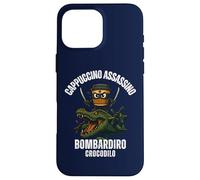 Capuchino Assassino Bombardiro Crocodilo Italiano Brainrot Carcasa para iPhone 16 Pro MAX