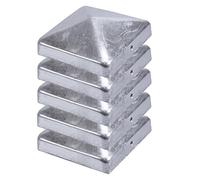 Capuchón para poste, 91 x 91 mm, galvanizado, con forma de pirámide de Gartenwelt Riegelsberger