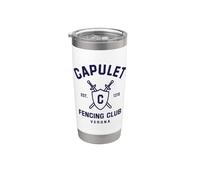Capulet Fencing Club Romeo and Juliet Funny Book Lover Vaso térmico de acero inoxidable de doble pared