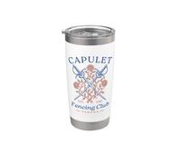 Capulet Fencing Club Romeo and Juliet Funny Book Lover Vaso térmico de acero inoxidable de doble pared