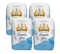 Caputo Doppio Zero 1 kg - Harina de Trigo Tipo 00 Italiana para Pizza Napolitana, Pasta y Pan Casero - Molino Caputo - Pack Laborawi (x4)