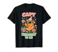 Capy Birthday To Me Capybara Celebration with Cupcake Camiseta